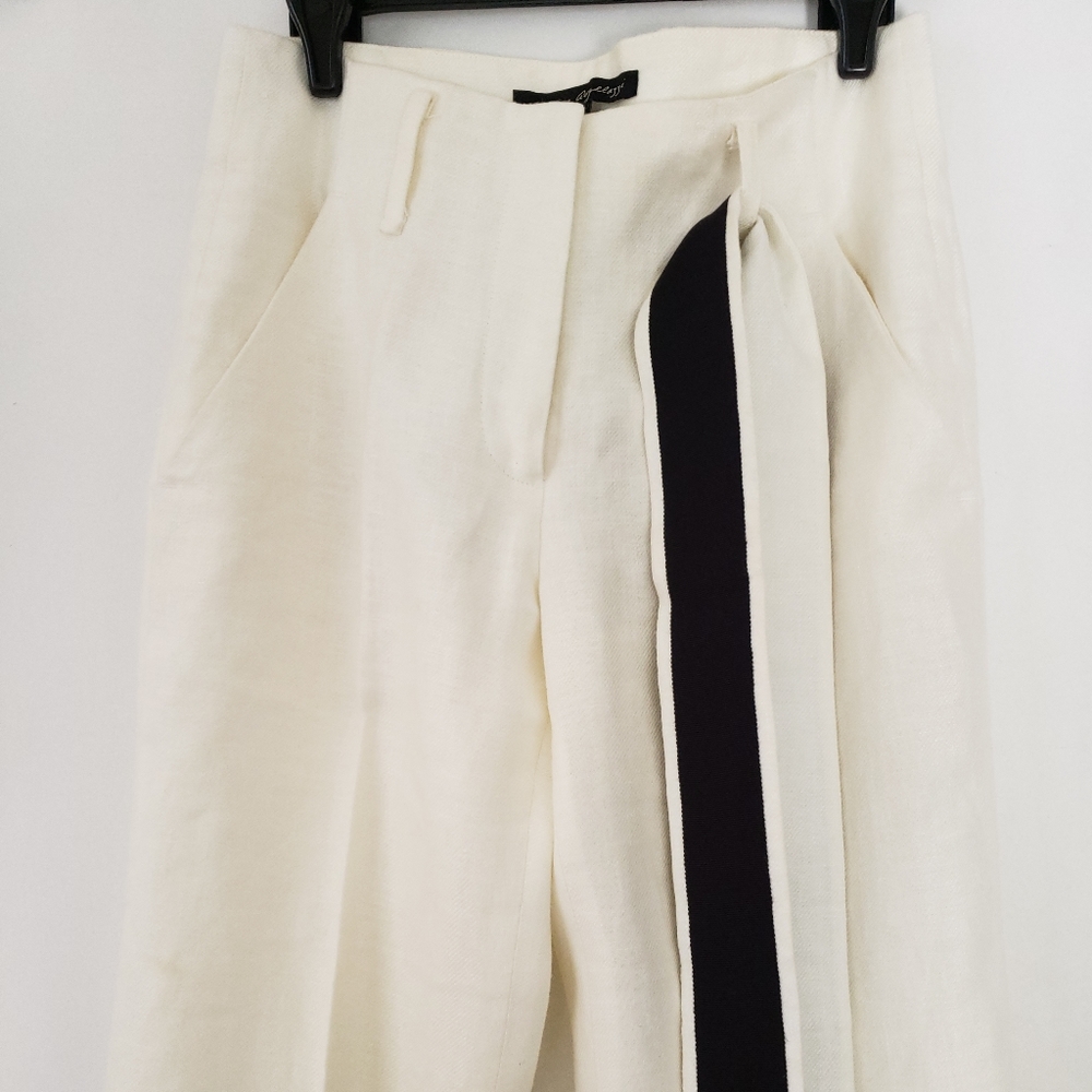 White linen pants